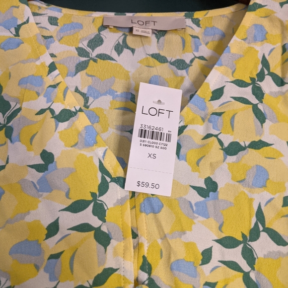 Yellow Floral Lemon Women's Top - Picture 2 of 11